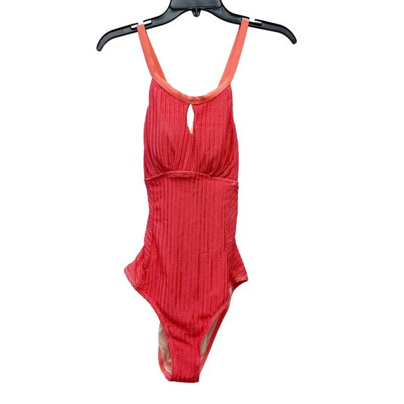 Cupshe Women's Coral Scoop Neck One Piece Swimsuit Size Medium - Picture 1 of 7